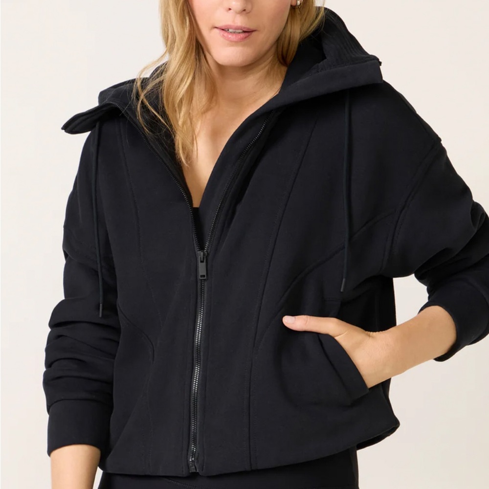 NWOT! Super Cute! SPANX Cotton Blend Zip Up Hoodie